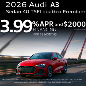 2026 Audi A3 Sedan 40 TSFI quattro Premium